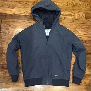 Abercrombie Kids Dark Gray Hooded Puffer Jacket